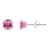 5mm Cushion Pink Topaz Rhodium Over 10k White Gold Stud Earrings