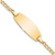 14k Yellow Gold Semi-Solid Oval Curb Link ID Bracelet