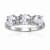 White Topaz and Moissanite Sterling Silver 3-Stone Ring