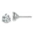 Rhodium Over 14K White Gold 1.5ct. 6.0mm Round J-K Color Moissanite Earrings