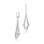 CZ Pave Drop Earrings In 14K Gold Over Brass