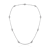 CZ Station Necklace In Sterling Silver 16 Inch