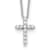 Rhodium Over 10k White Gold 0.25 ctw Diamond Cross Pendant with 18 inch
Cable Chain