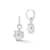 Rachel Zoe CZ Fluted Disk Charm Huggie Hoop Earrings in Rhodium Over
Sterling Silver