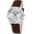 Stuhrling Men's Symphony Metallic Silver Dial and Bezel, Brown Leather
Strap Watch