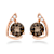 Brown Smokey Quartz 14K Rose Gold Over Sterling Silver Round Drop Earrings