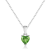 Chrome Diopside Sterling Silver Heart Shape Pendant With Chain