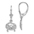Rhodium Over 14k White Gold Textured Blue Crab Earrings