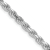 Rhodium Over Sterling Silver 3.5mm Diamond-cut Rope Chain