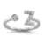 Rhodium Over 14K White Gold Lab Grown Diamond VS/SI GH, Initial Z
Adjustable Ring