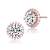 CZ Halo Stud Earrings In 18K Rose Gold Over Sterling Silver