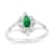 0.35ctw Emerald and Diamond Ring in 14k White Gold