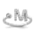 Rhodium Over 14K White Gold Lab Grown Diamond VS/SI GH, Initial M
Adjustable Ring