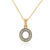 White Diamond Accent 10k Yellow Gold O Initial Pendant With 18” Rope Chain