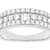 Lab-Grown Diamond Round And Baguette Multi-Row Band Ring In Sterling
Silver 1.00ctw