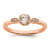 14K Rose Gold Petite Rope Edge Cushion Diamond Ring 0.24ctw
