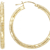 Medium Diamond-Cut Hoop Earrings In 18K Gold Over Sterling Silver