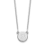 Rhodium Over 14k White Gold Tiny Circle Block Letter B Initial Pendant
Cable Link 18 Inch Necklace