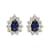 0.70ctw Sapphire and Diamond Earrings in 14k Yellow Gold