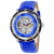 Christian Van Sant Men's Dome White Skeleton Dial, Black Bezel, Blue
Leather Strap Watch
