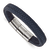Navy Blue Leather and Stainless Steel Polished 7.75-inch with 0.5-inch
Extension Bracelet