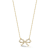 Rachel Zoe CZ Glitzy Bow Pendant Necklace in 14K Gold Over Sterling Silver