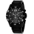 Jivago Men's Ultimate Black Dial, Black Stainless Steel Watch
