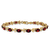 14k Yellow Gold Floral Diamond and Garnet Bracelet