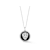 Rachel Zoe Black Agate CZ 3D Lion Head Medallion Necklace in Rhodium
Over Sterling Silver