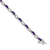 Rhodium Over 14k White Gold Diamond and Amethyst Bracelet