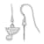 Rhodium Over Sterling Silver NHL St. Louis Blues LogoArt Dangle Earrings