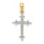 10k Yellow Gold and Rhodium Over 10k Yellow Gold 0.10 ctw Diamond
Fleur-de-Lis Cross Pendant