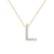 Lab-Grown Diamond Initial L Necklace In 14K Gold Over Sterling Silver 0.50ctw