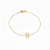 10K Yellow Gold White Diamond N Initial Bracelet for Women with
Adjustable Chain, 0.06ctw