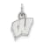 Rhodium Over Sterling Silver LogoArt University of Wisconsin Extra Small Pendant