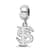 Sterling Silver Rhodium-plated LogoArt Florida State University Small
Dangle Bead