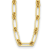 14K Yellow Gold 10mm Round and Oval Shape 24-inch Necklace