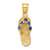 14K Yellow Gold 3D September Cubic Zirconia Birthstone Flip Flop Pendant