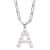 Rhodium Over Sterling Silver 3-5.5mm Freshwater Cultured Pearl LETTER A
18-inch Necklace