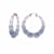 14K Yellow Gold Over Sterling Silver Bamboo Acrylic Hoops in Purple Ombre