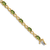 14k Two-tone Gold 7x5mm Oval Peridot Bracelet