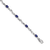 Rhodium Over 14k White Gold Diamond and Sapphire Bracelet