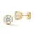 Rachel Zoe Bezel Set 8mm Round CZ Stud Earrings in 14K Gold Over
Sterling Silver