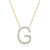 Lab-Grown Diamond Initial G Necklace In 14K Gold Over Sterling Silver 0.50ctw