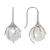 Large South Sea Simulant Pearl Drop Earrings In Sterling Silver