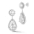 Rachel Zoe CZ Bold Dangle Earrings in Rhodium Over Sterling Silver