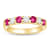 1.00ctw Ruby and Diamond Wedding Band Ring in 14k Yellow Gold