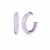 14K Yellow Gold Over Sterling Silver Medium Illusion Acrylic Hoops in Lavender