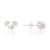 6mm Cultured Freshwater Pearl And White Cubic Zirconia Rhodium Over
Silver Dog Earrings 0.02ctw