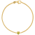 14K Yellow Gold Over Sterling Silver Peridot Curb Chain Bracelet .2ctw